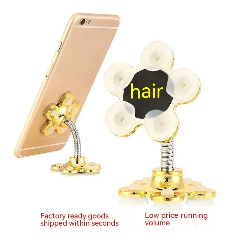 Multifunction suction phone holder, plastic and metal, approximately 81 x 50mm, home and car models