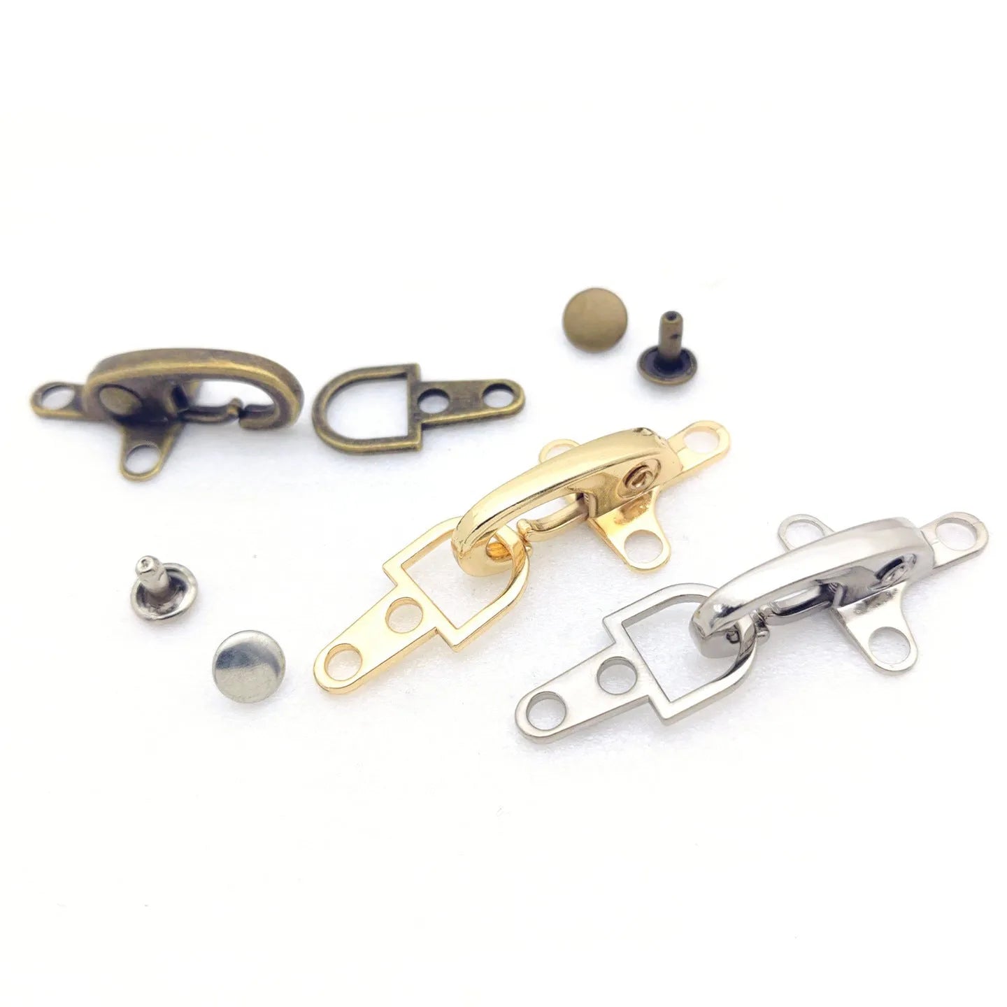 Zinc alloy metal aircraft-shaped hanging buckle decoration in bronze, gold, gun colour, or silver finish.