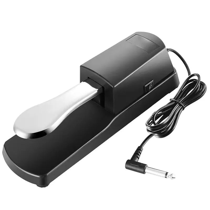 Single sustain foot pedal for electronic keyboards with ABS plastic housing and rubber non-slip base
