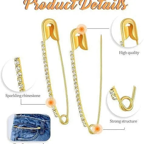 Rhinestone flower-shaped scarf buckle brooch in gold or silver, 10 or 12 pack, for headscarf anti-exposure