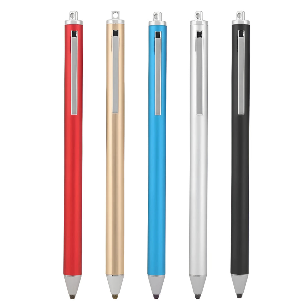 Black metal stylus with a fine 6.9mm tip for touchscreen phones and tablets