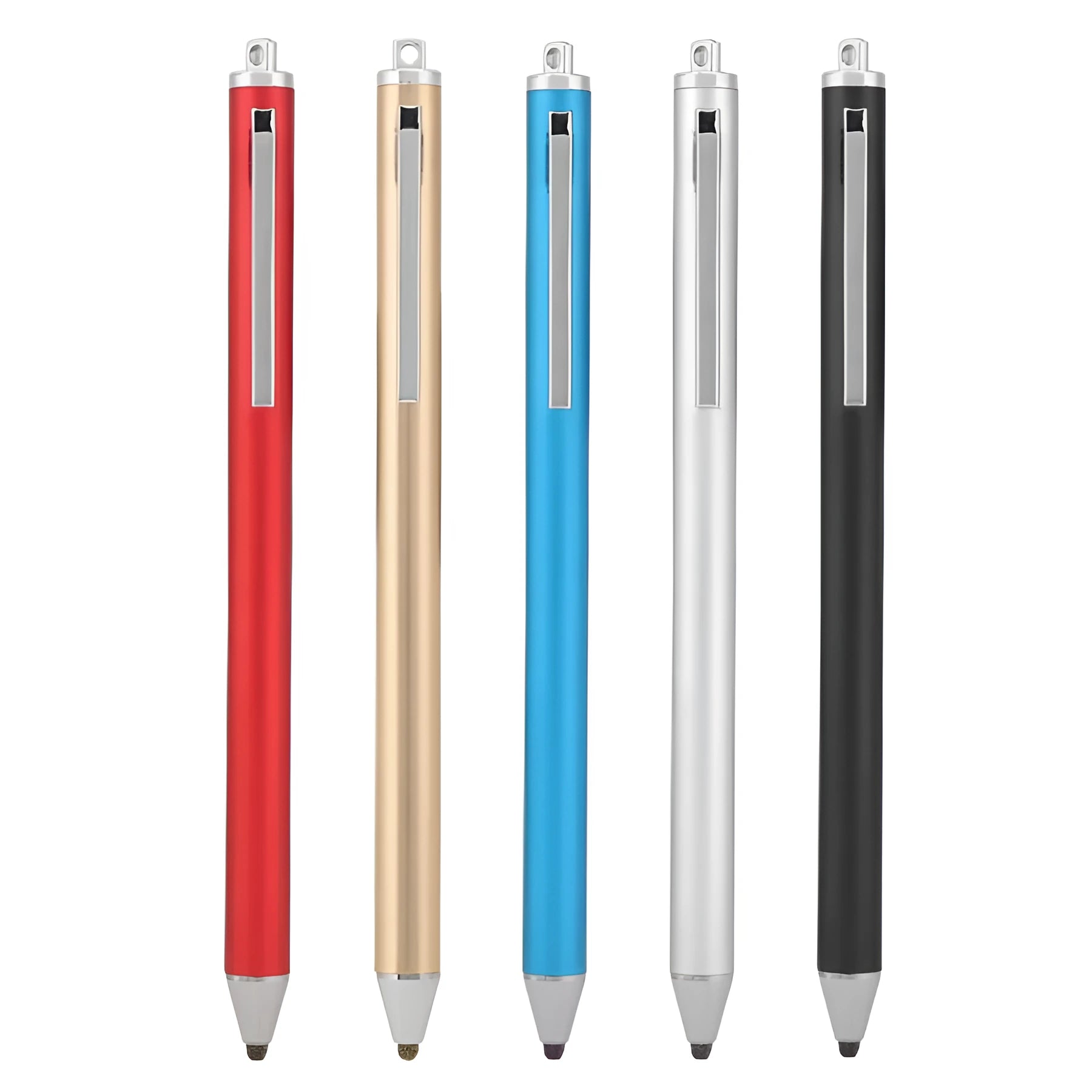 Black metal stylus with a fine 6.9mm tip for touchscreen phones and tablets