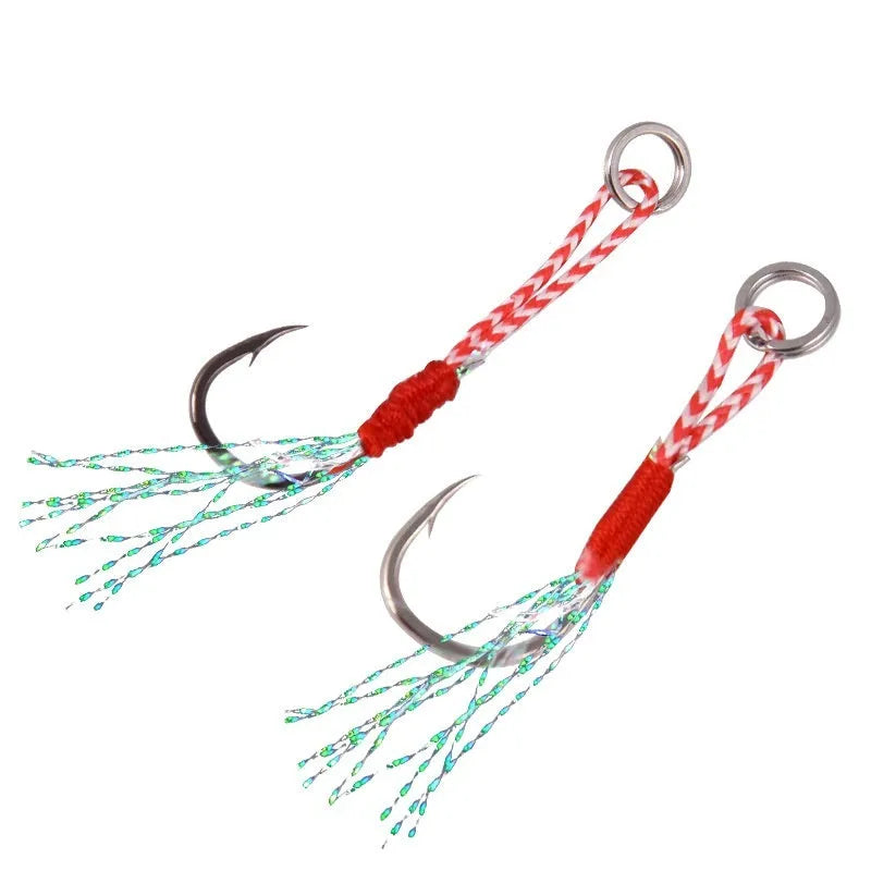 Bright wire iron plate single fishing hook on a white background.