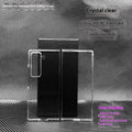 Transparent PC hard shell phone case for Samsung Z Fold with anti-fall and anti-fingerprint functions.