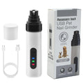 Electric dog nail grinder tool with speed settings, LED display, and dust collection chamber.