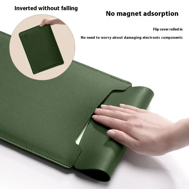 Ultra light PU laptop bag with mouse pad function in Cloud Gray colour