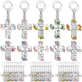 Clear acrylic key pendants for Easter Halloween Christmas, high transparency, two style options, 10 or 50 pieces