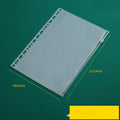 Transparent PVC A5 zipper bag with 6 holes for loose-leaf notebook