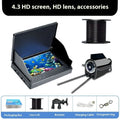 Underwater fish finder camera with 4.3-inch display screen and separate camera unit on a long cable.