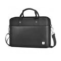 Black Oxford cloth laptop backpack showing multiple compartments and a lockable zip.