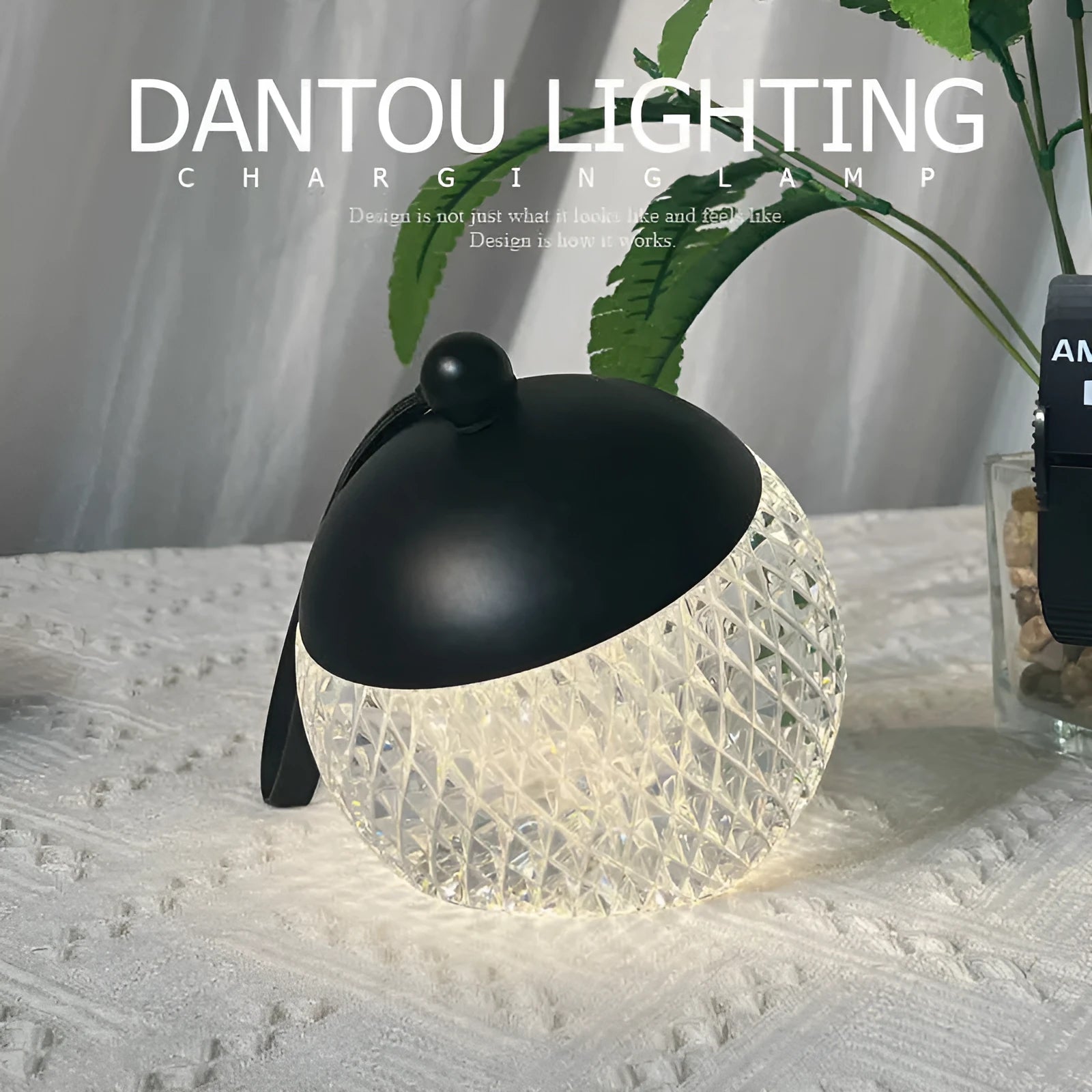 Modern minimalist portable table lamp with touch dimmable control in five colour options