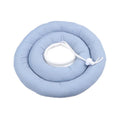 Blue adjustable Elizabethan cone collar for dog or cat wound recovery