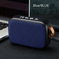 G2 fabric Bluetooth outdoor portable speaker in black with metal grille, side view