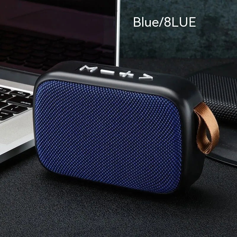 G2 fabric Bluetooth outdoor portable speaker in black with metal grille, side view