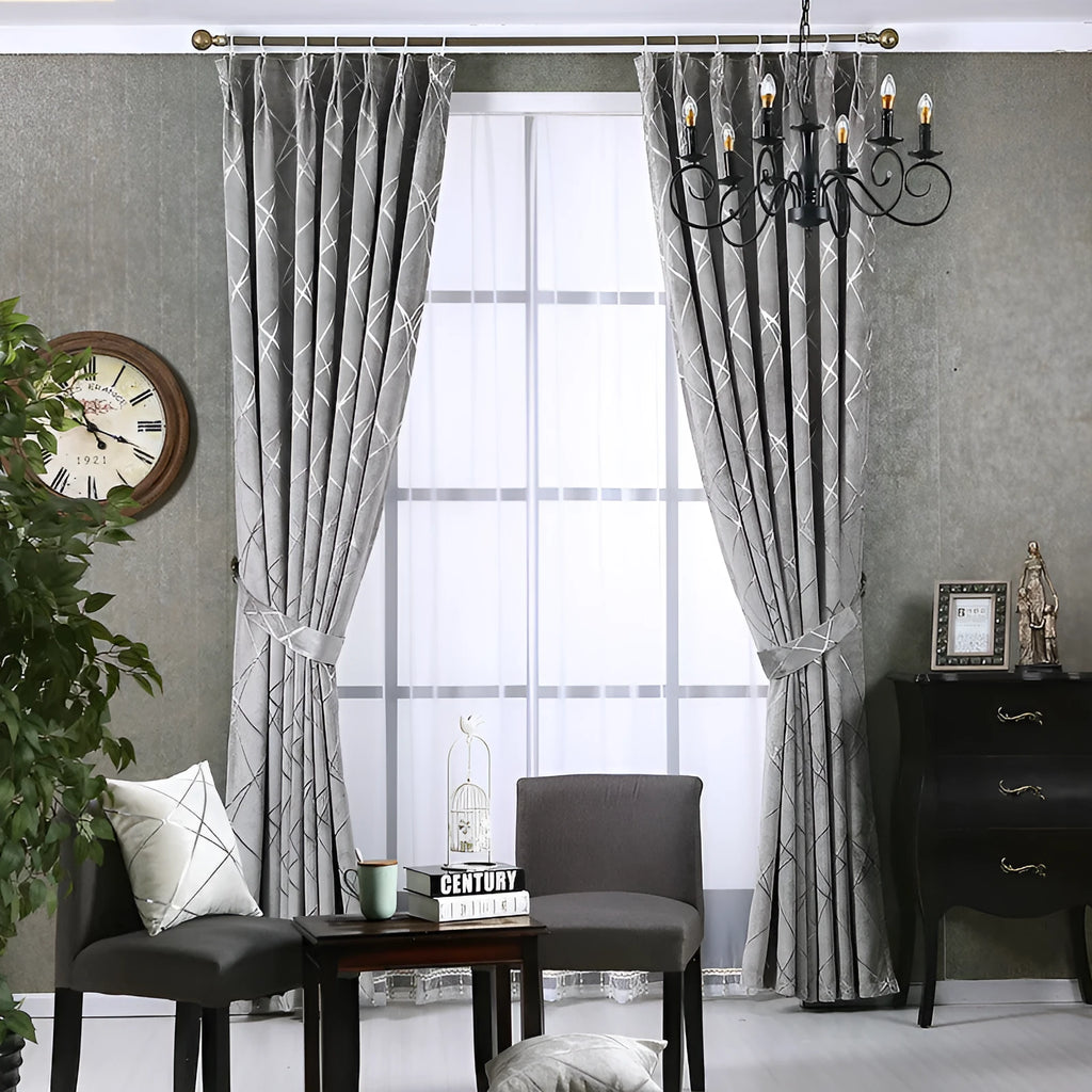 Chenille blackout curtain in modern minimalist design measuring 1 metre by 2.7 metres