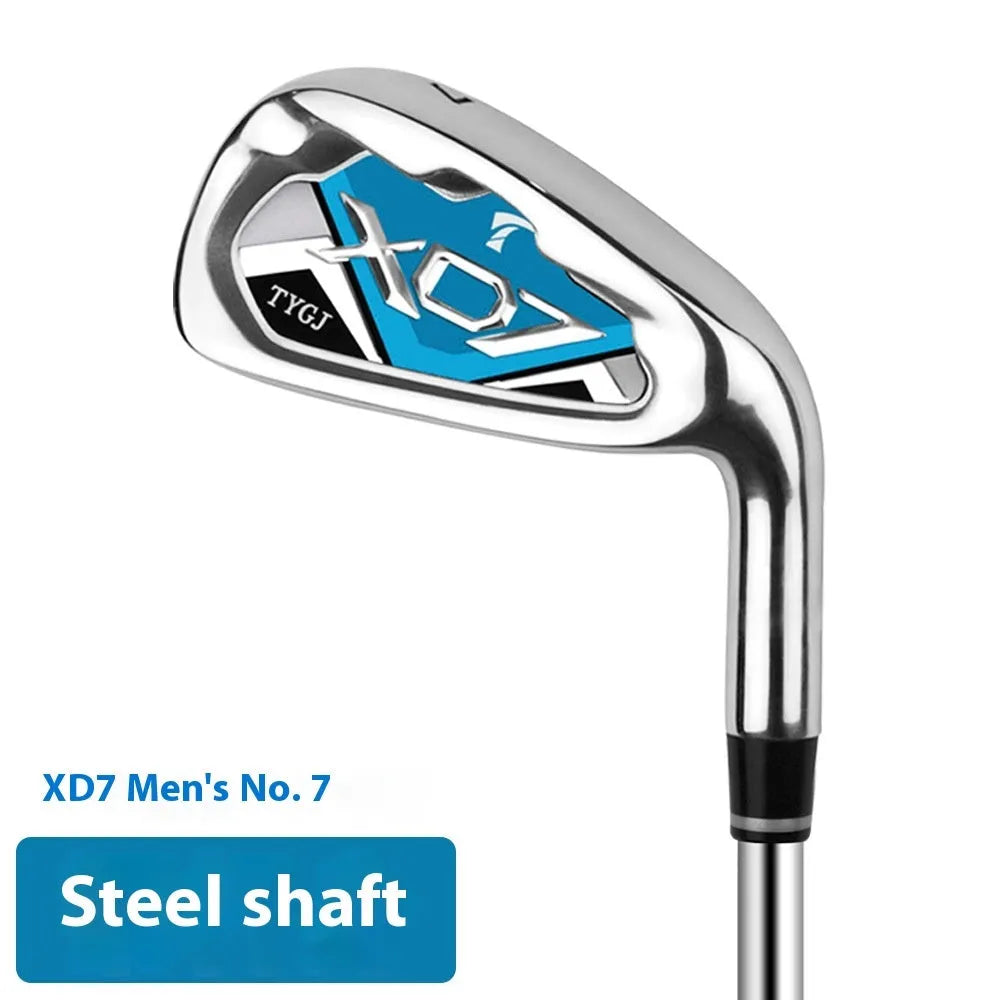 Beginner golf club with carbon or steel shaft in men's red, blue, or women's purple, 940mm length