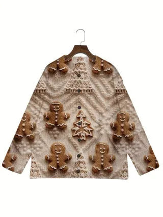 Men's loose fit digital printed top with lapel collar in polyester fabric showing printed pattern design