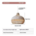 Natural rattan woven chandelier with a pastoral Southeast Asian design, 60cm in diameter.