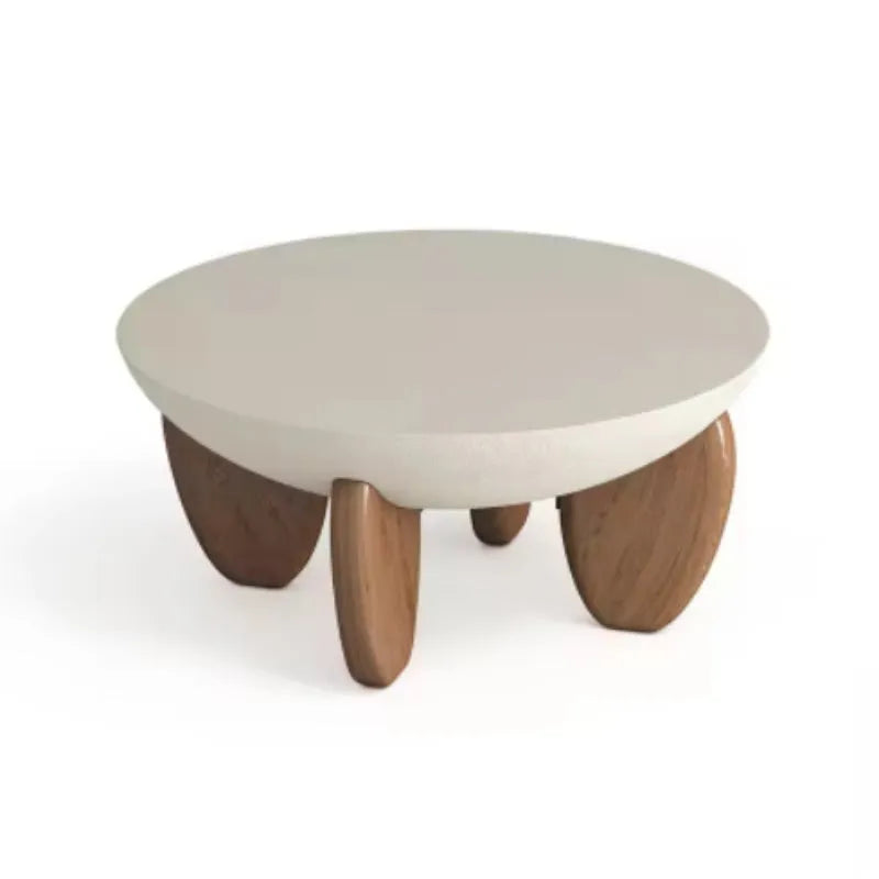 White solid wood adjustable height coffee table with storage compartments.