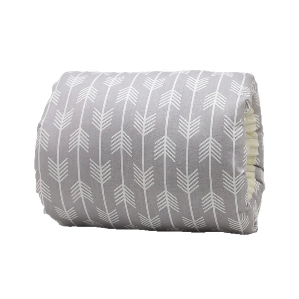 Adjustable cotton nursing arm pillow for breastfeeding support in blue triangle colour, 25x23cm, machine washable