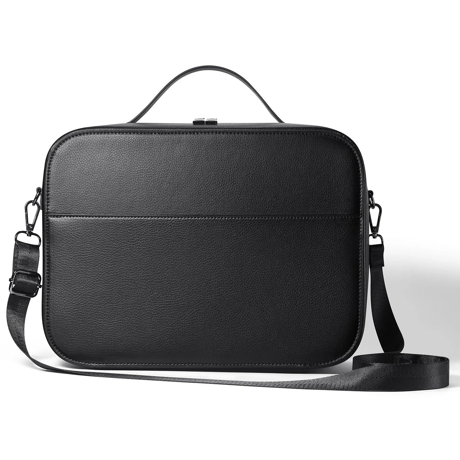 Black superfiber storage box for Apple Vision Pro MR glasses measuring 32.5x24.5x11.5 cm