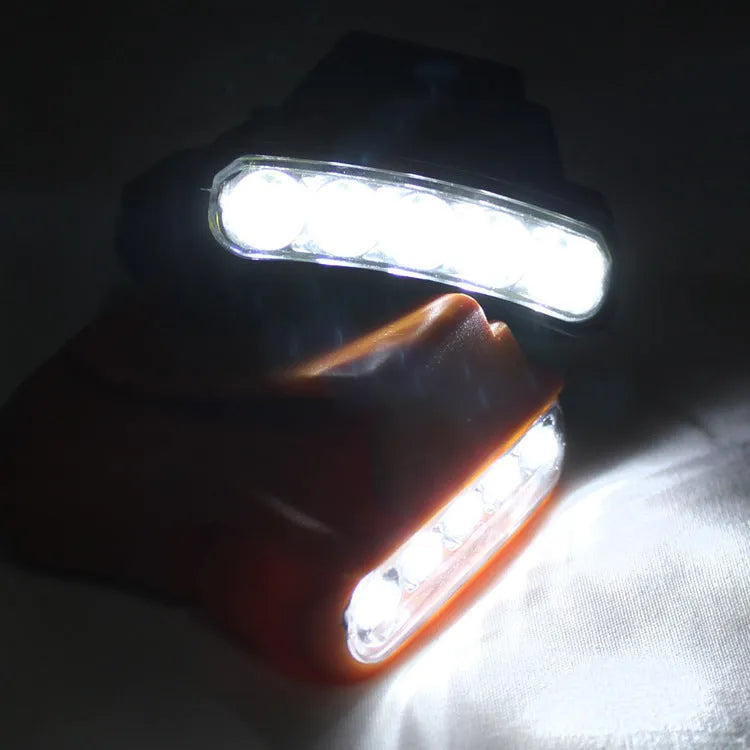 5LED cap lamp brim clip headlamp for outdoor camping hiking fishing in black