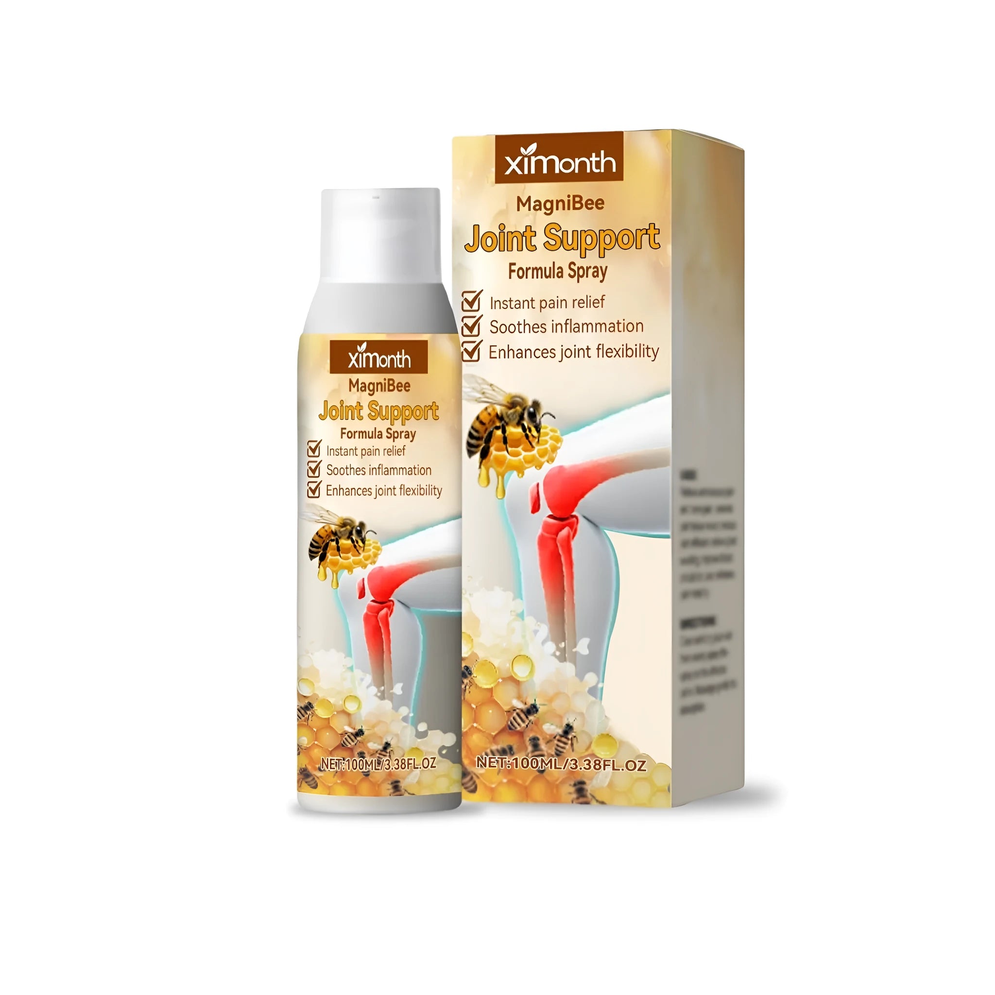 Joint care spray bottle 100ml with active ingredients menthol arnica bee venom methyl sulfone