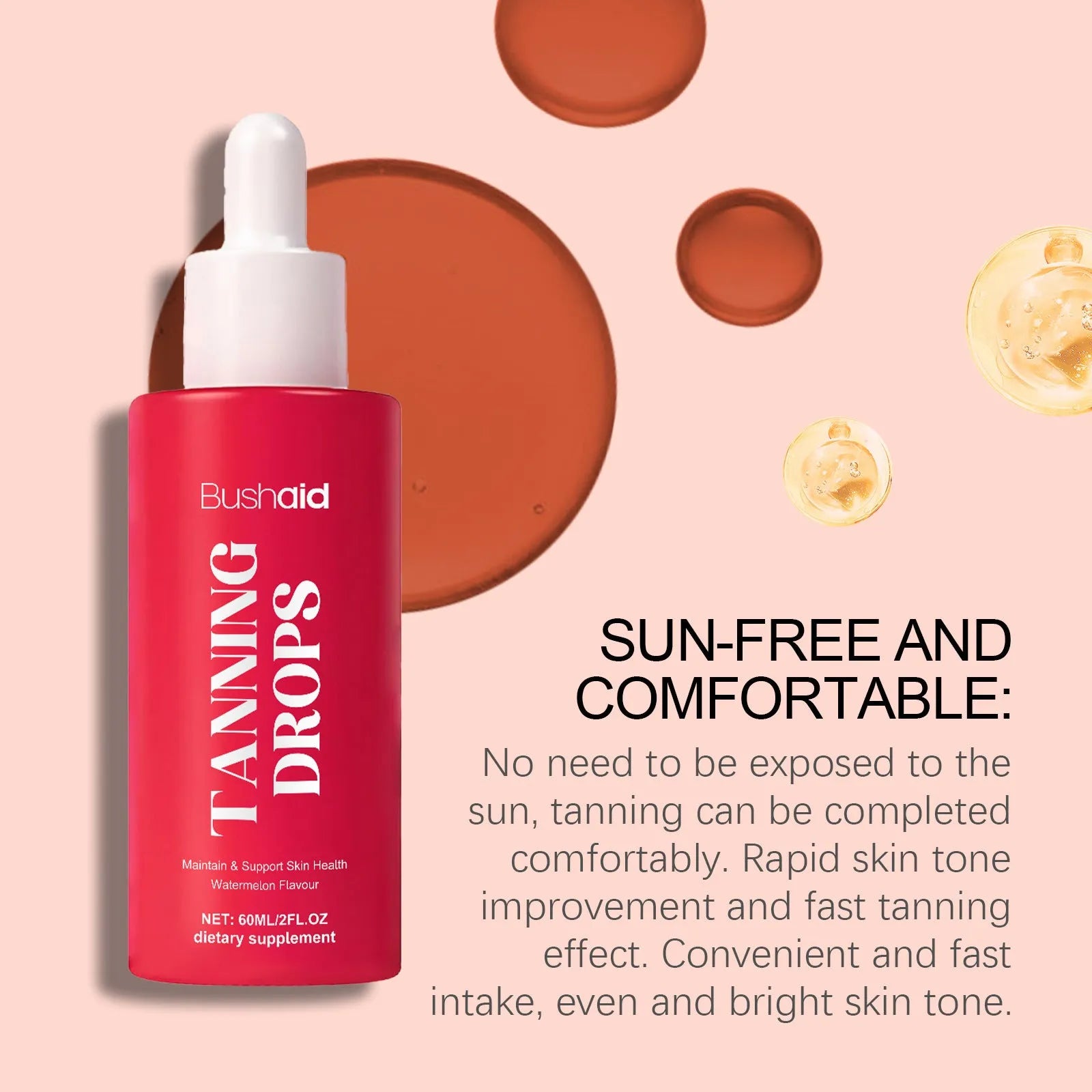 60ml natural black spot corrector serum dropper bottle with mint and watermelon extracts