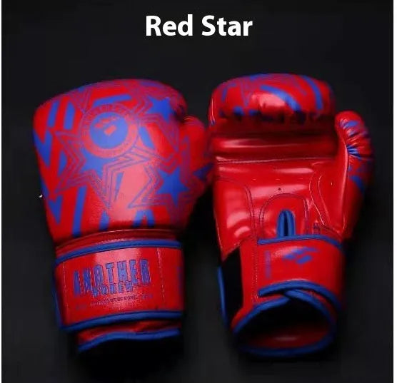 Children's boxing Sanda gloves in multiple colours showing vertical style design for martial arts training