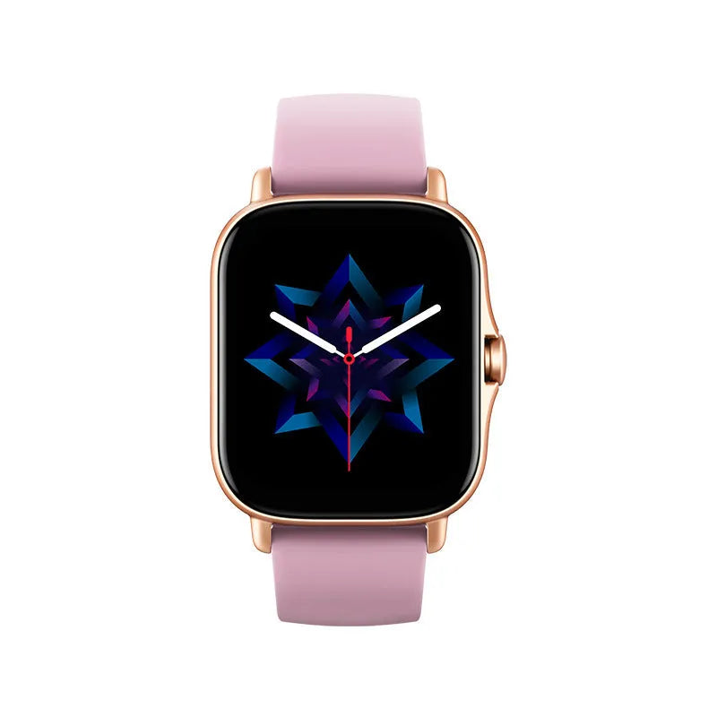GT20 black smart watch with alloy case and silicone strap on a wrist