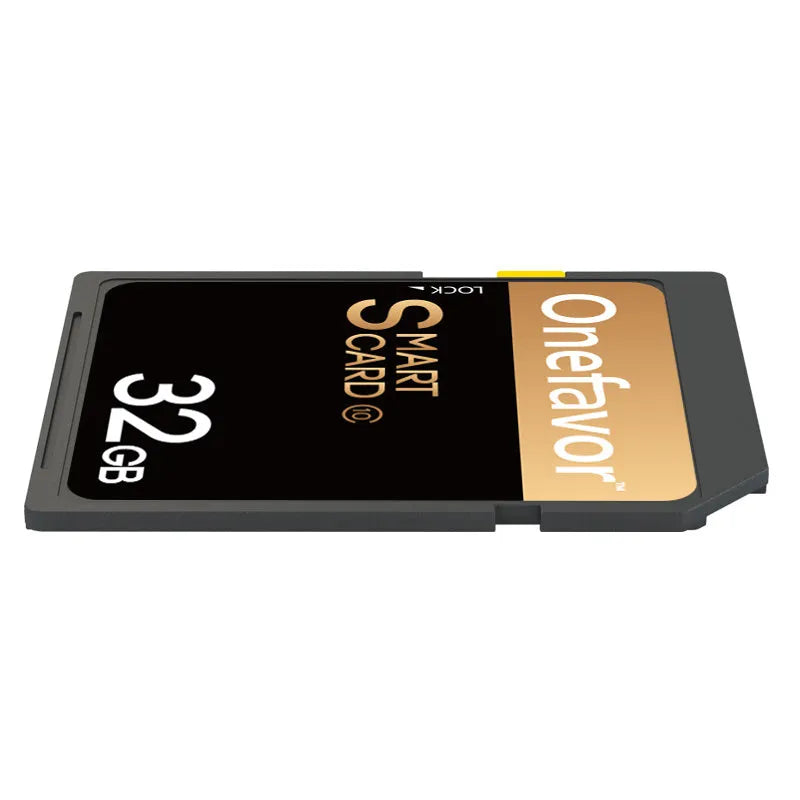 Stainless steel SD to PCMCIA adapter card with included 32GB SD card for Mercedes-Benz and laptops.