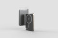 Ultra-thin 8mm magnetic wireless power bank with alloy shell in tarnish colour, 5000mAh or 10000mAh