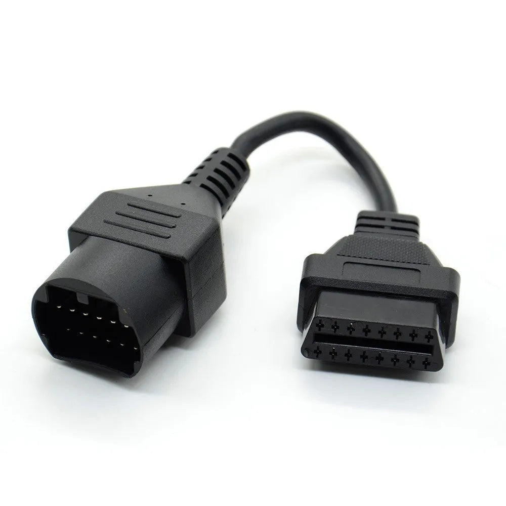 Mazda Toyota 17-pin diagnostic cable with 16-pin OBDII connector, black PVC, 100g.