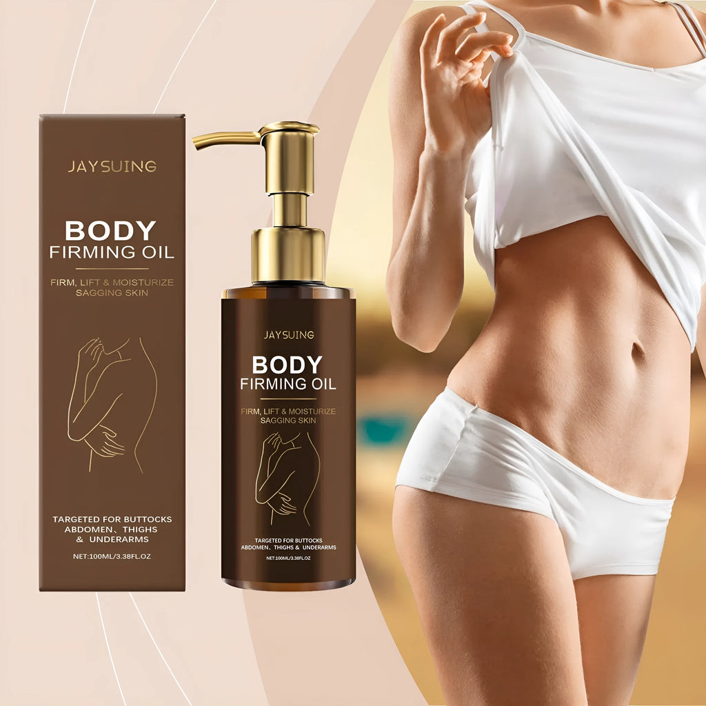 100 ml bottle of nourishing and firming body oil with hyaluronic acid and vitamin E.
