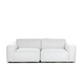 Modern velvet L-shaped sofa combination in beige, 200cm or 275cm width, sponge filled