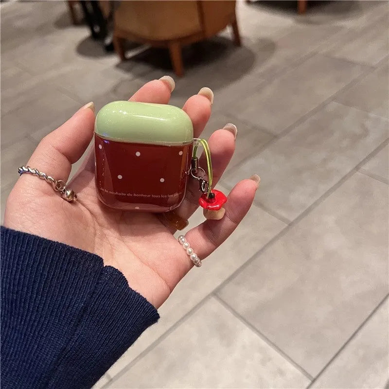 TPU earphone case with polka dot design for AirPods