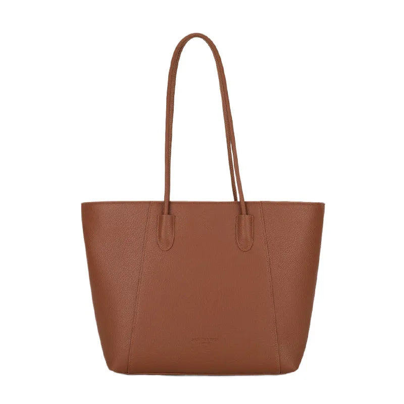 Soft PU leather bucket tote bag in black brown coffee or khaki with sandwich pocket and zipper change bag