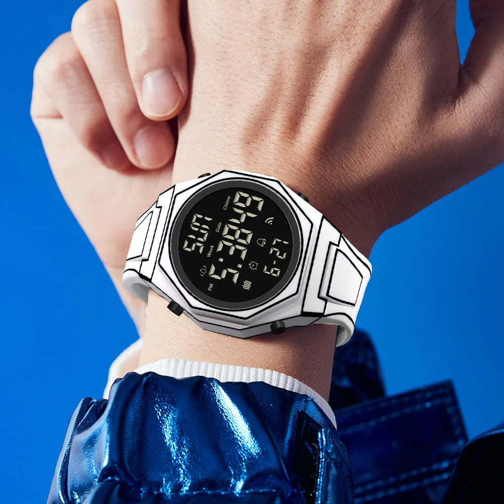Deep waterproof quartz watch 11mm thickness sports style 1158 series multiple colour options swimming diving