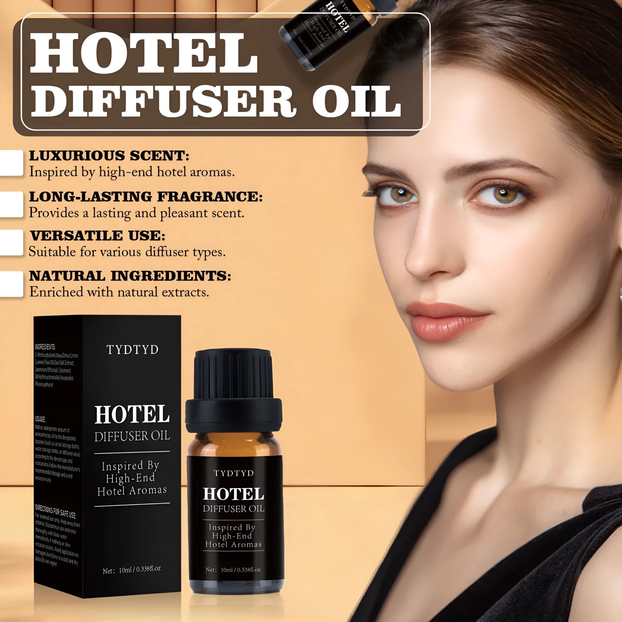 10ml bottle of natural plant fragrance essential oil with universal skin suitability