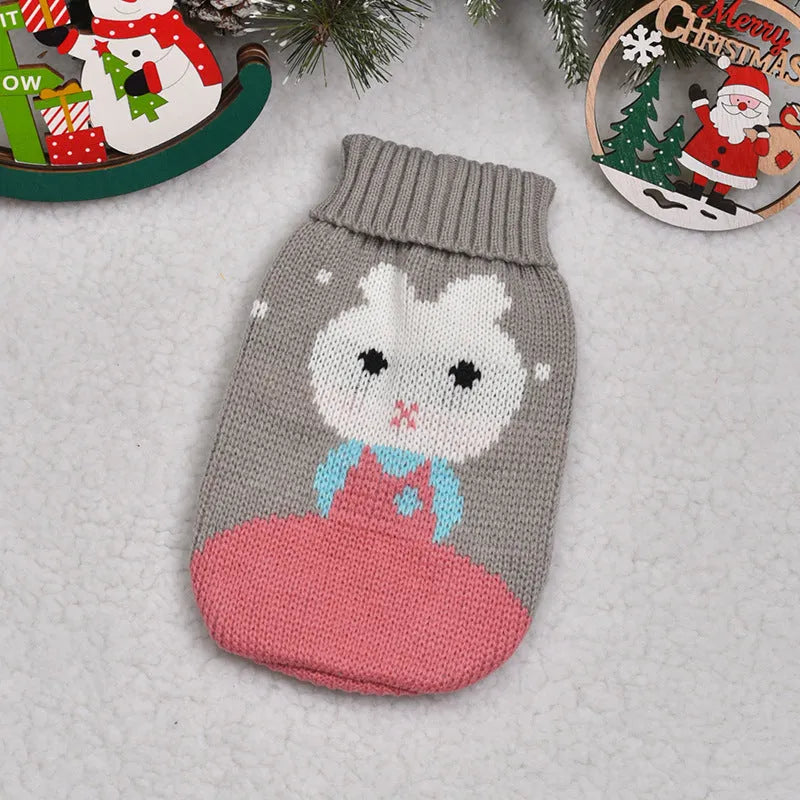 Thickened acrylic pet sweater for dogs and cats in multiple colour patterns, size options from 6 to 28