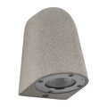Cement wall lamp outdoor waterproof IP65 horseshoe design black sandstone finish with warm light