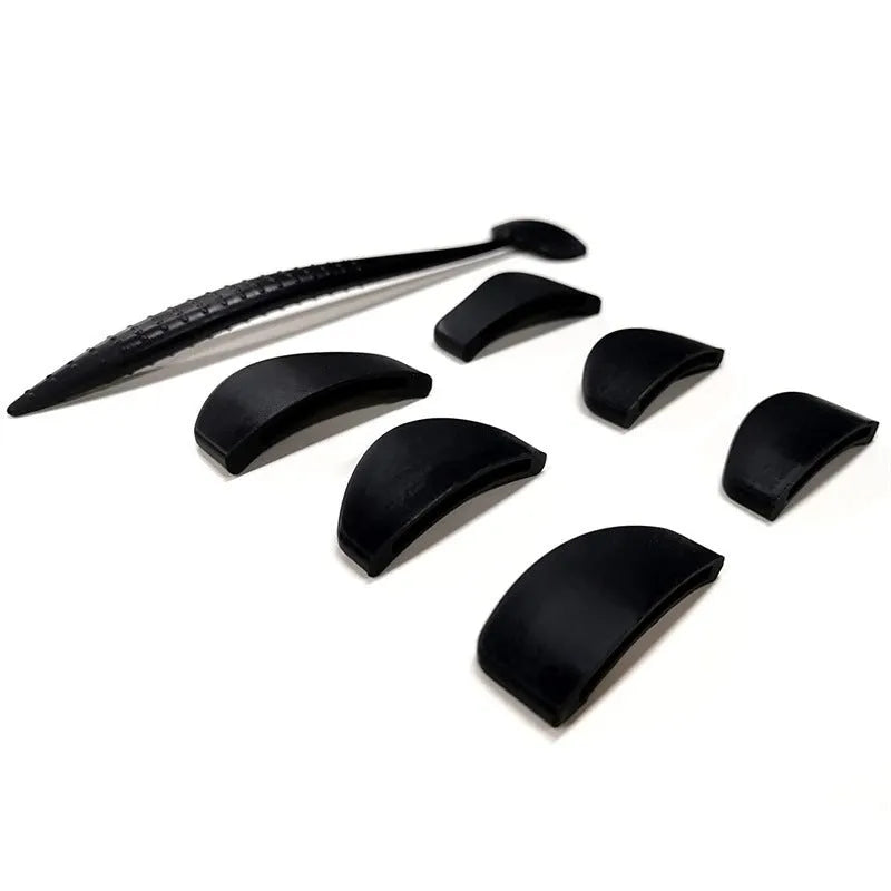 Black eye shadow fixer shaper tool made from ABS plastic, compact size for travel