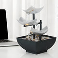 Modern minimalist desktop water fountain ornament in JR001 colour with alloy and plastic construction