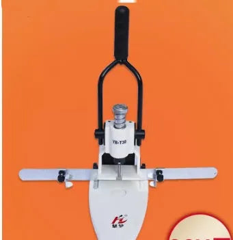 T30 single hole manual punching machine on a desk with adjustable hole pitch and edge distance control