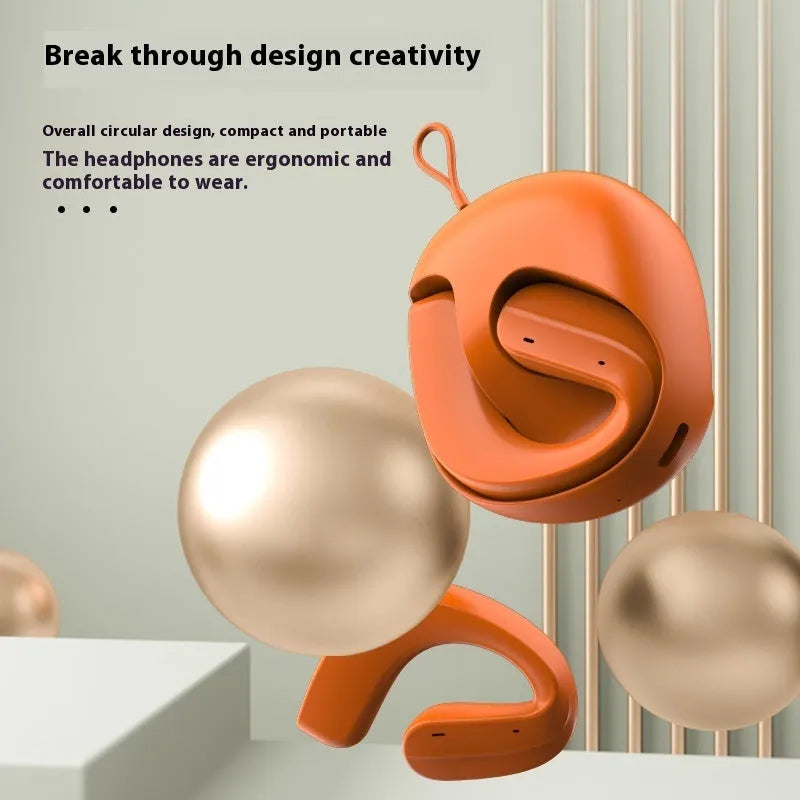Bluetooth headset wireless ear hook non in-ear OWS binaural design plastic construction available in multiple colours