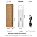 High-power ABS telescopic zoom flashlight with keychain, 800mAh battery, black body, portable outdoor illumination tool