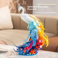 Plastic building blocks toy for Peacock or Swan assembly, small particles, colour box packaging