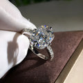 Women's moissanite princess cut ring with four-prong setting, white gold colour copper band, sizes 6 to 10