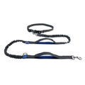 Adjustable pet traction rope with retractable leash and waist belt in fluorescent colours