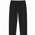 Men's cotton linen beach trousers in loose fit showing solid colour options